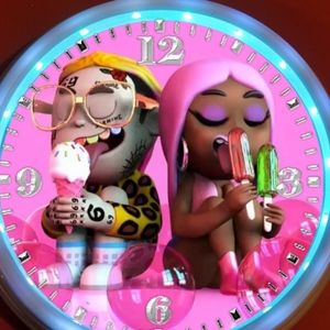 Tekashi n niki led lights clock